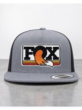 Fox Racing YP Classics 6006 Flat Bill Trucker Mesh Back Snapback grey/black